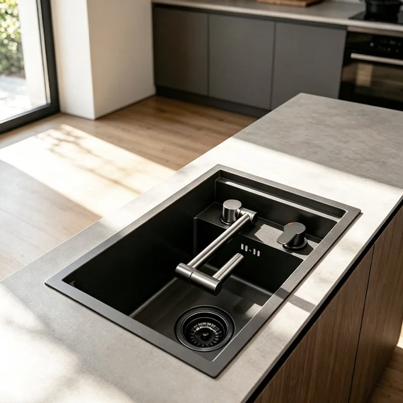 Invisible sink Hidden Nakajima pool Bar washbasin Single slot Handmade thickened Taichung basin Undercounter 516B
