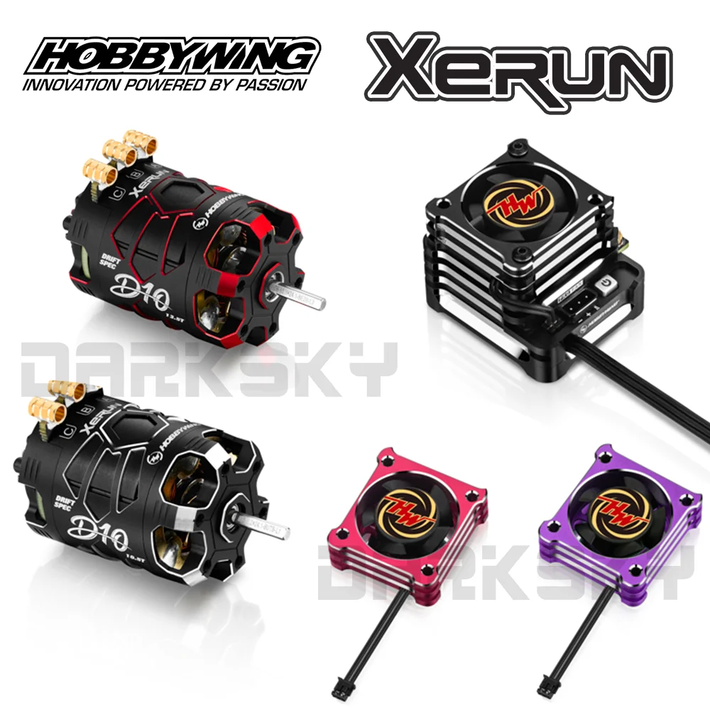 HOBBYWING XERUN XD10 PRO 100A ESC D10 10.5T 13.5T المحركات الاستشعار فرش كومبو ل 1/10 RC نموذج سيارة الانجراف سباق الملحقات #6