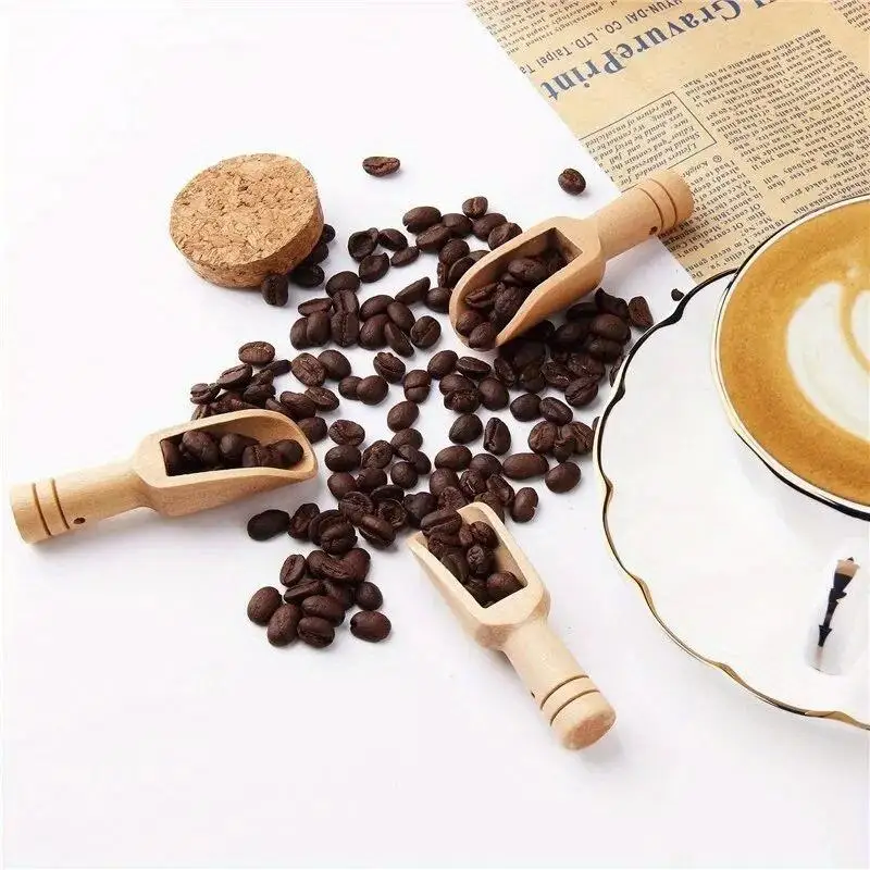 5Pcs Mini Wooden Salt Spoons Tea Coffee Scoops Seasoning Candy Spices Bath Salt Spoons Milk Powder Scoop Accessories