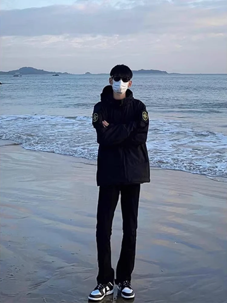 

Американские ретро-джинсы Bla Elastic Soft, мужские прямые джинсы с эффектом похудения, брюки-капри, молодежные модные джинсы в стиле High Street Vibe Sle