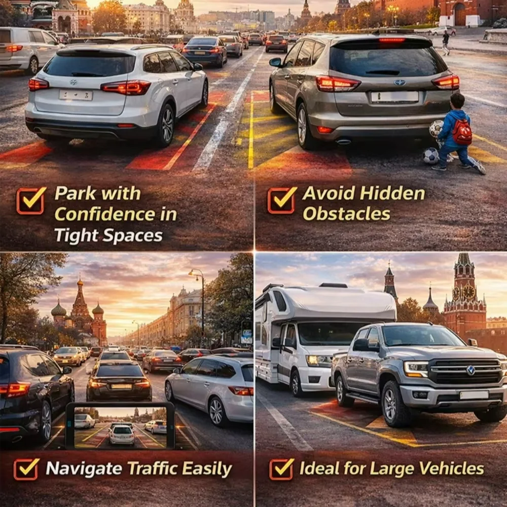 3D 6CH 360 Degree Bird View Car Camera AHD 1080P Wide-angle Night Vision IP68 Waterproof Surround View System For Car SUV Truck