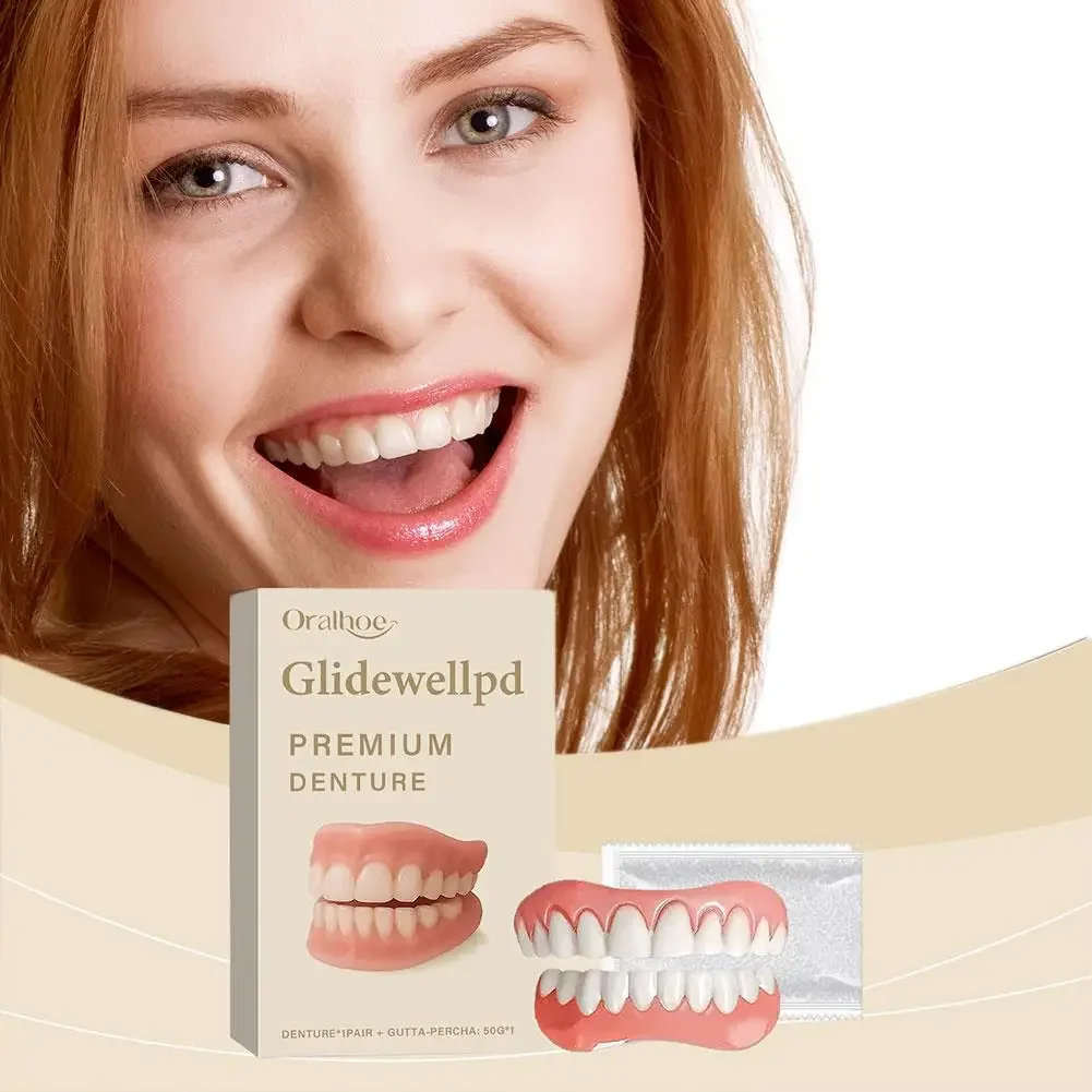 

Накладные силиконовые зубные протезы Upper Lower Safe Silicone Veneers Perfect Laugh Dentures Paste для мужчин и женщин, натуральные силиконовые полные протезы CK848-fro