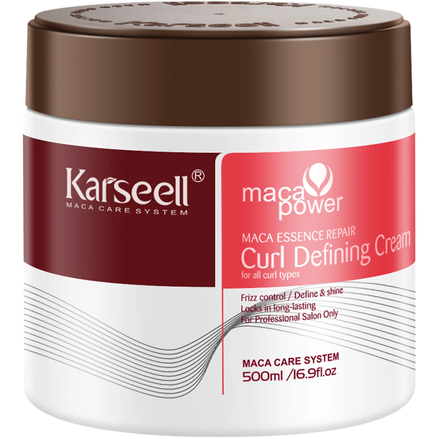 Karseell Curl Defining Cream for Wavy, Curly and Coily Hair, Leave-In Styling Cream to Help Control Frizz, Define Soft Curls