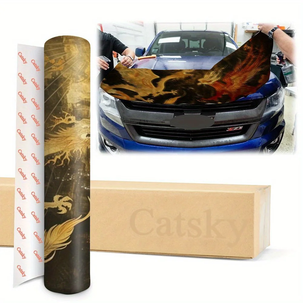 Dragon Battle Inferno: الصدام السحري تحت الضوء المشتعل؛ أغطية فينيل السيارة، ورسومات غطاء المحرك، والشارات ذات المذاق غير العادي