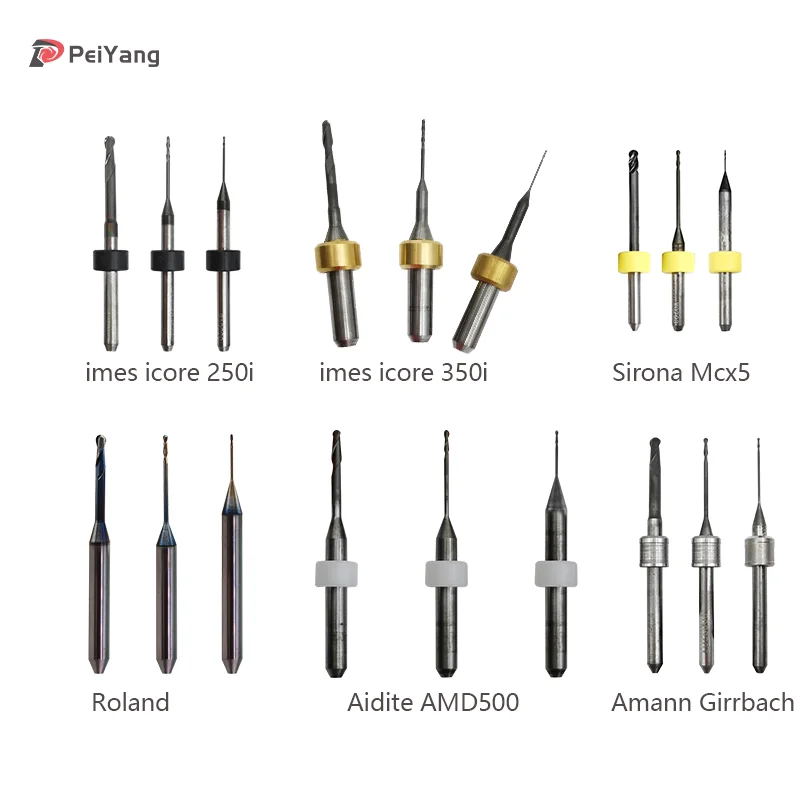 CAD/CAM Dental Milling Burs Diamond Coating  for Zirconia for Roland/Sirona Mcx5/Amann Girrbach/350i/Camdent/Ucera/Yenadent/Aidi