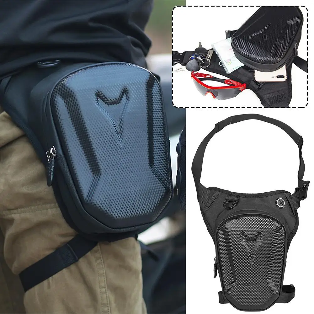 NEW Motorcycle Leg Side Bag EVA Hard Shell Outdoor Motorbike Waist Bum Casual Phone Bags Mobile Pack Purse Hip U3S4