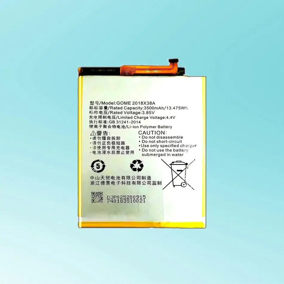 

2018X38A 3500Mah For Gome Fenmmy Note C72 Reliable Power Supply Mobile Phone Battery Safe