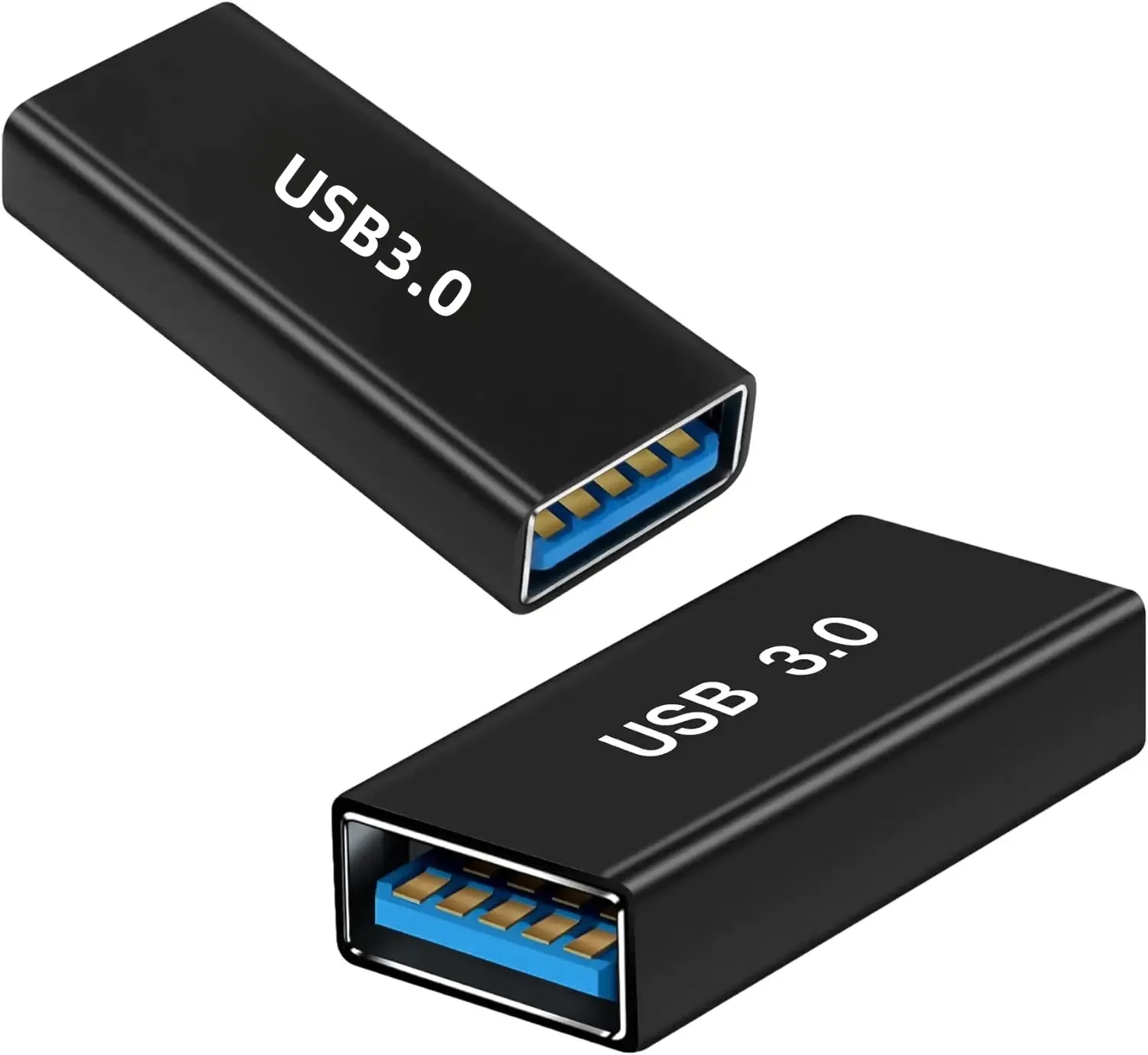 Adaptador USB 3.0 Fêmea para Fêmea (2 Unidades), Transferência de Dados de Alta Velocidade 5Gbps, Extensor Acoplador USB A para Laptop, Disco Rígido, Impressora