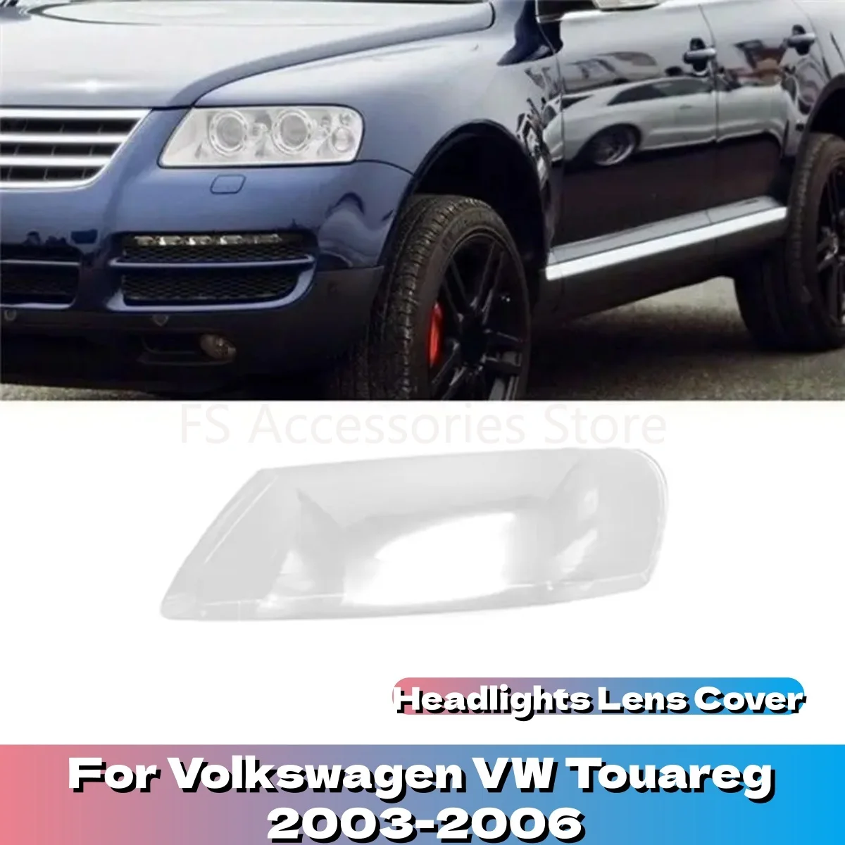 Car Front Headlamps Transparent Lampshades Lamp Shell Headlights Shell Cover For Volkswagen VW Touareg 2003 2004 2005 2006
