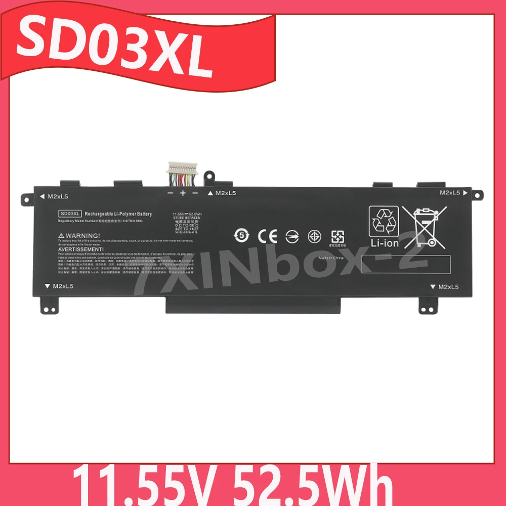 

SD03XL 52.5Wh 45Wh Laptop Battery For HP Chromebook 13 G1 T6R48EA L84357-AC1 L84394-005 Omen 15-ek Series TPN-Q176
