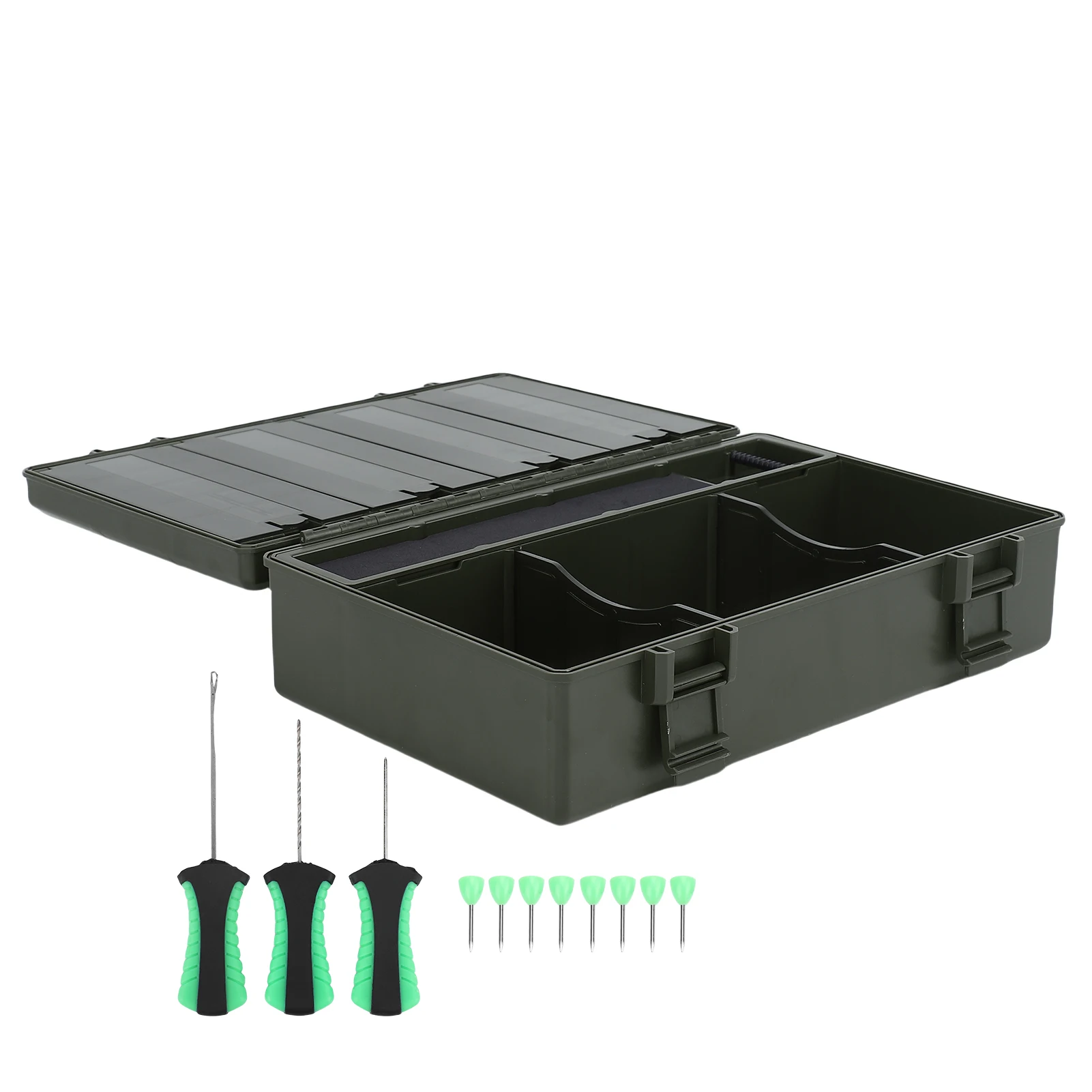 リグボックス-鯉釣り道具収納オーガナイザー-多機能-スケール付き-3つのガジェット