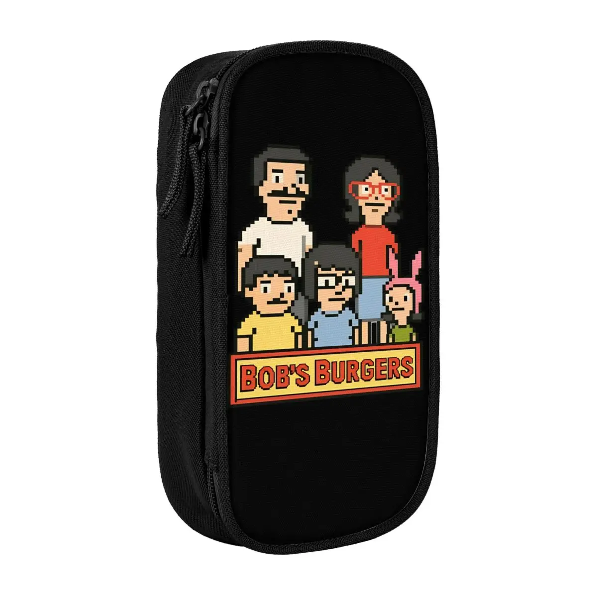 

Bobs Burgers 8-разрядные пиксельные художественные пеналы, милая сумка для ручек для девочек и мальчиков, большая вместимость, школьные косметические пеналы для студентов