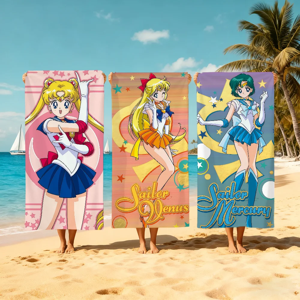 S-SAILOR Bath Towel Quick Dry Soft Lightweight M-MOON Beach Pool Towels Super Absorbent For Travel Gym Shower Camping Sports