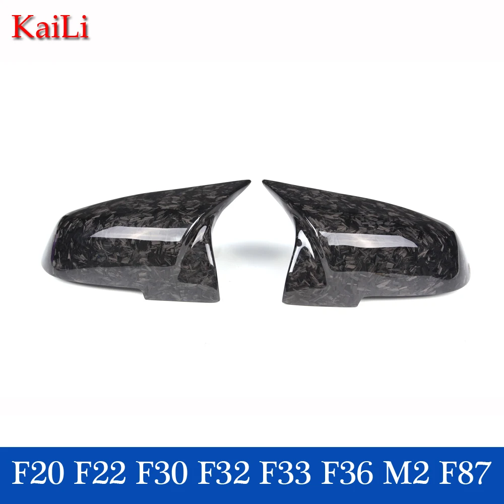 

F20 F21 F22 F23 F87 M2 F30 F31 F34 F32 F33 F36 E84 Real Forged Carbon Mirror Caps For 1 2 3 4 X1 series Auto Review Covers