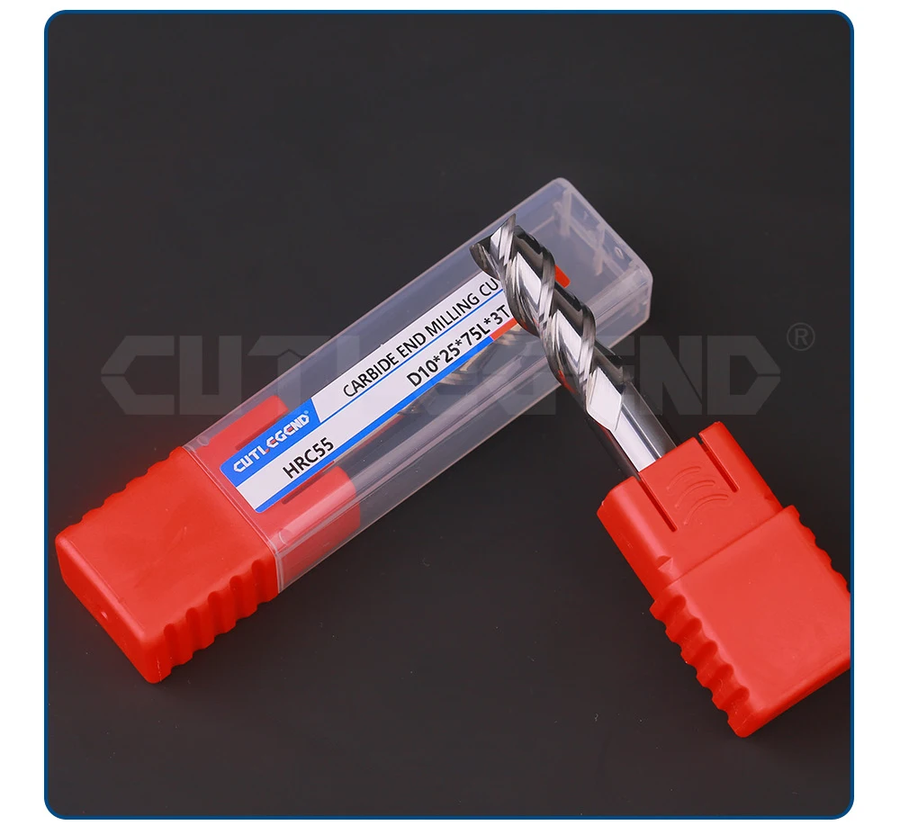 HRC55 3F Schaftfräser 3 Schneiden Aluminium-Fräser CNC Hochleistungs-Bearbeitungswerkzeug Wolframkarbid 1-12MM 10 Stück Schaftfräser – Detail 6
