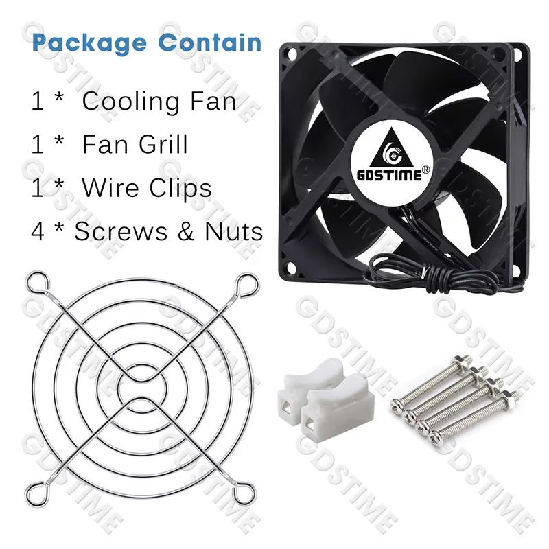 1Pcs 60mm 80mm 90m 120mm AC 110V 220V 240V 3 inch Dual Ball Plastic Universal Cooling Cooler PC CPU Fans Airflow For Computers - Image 5