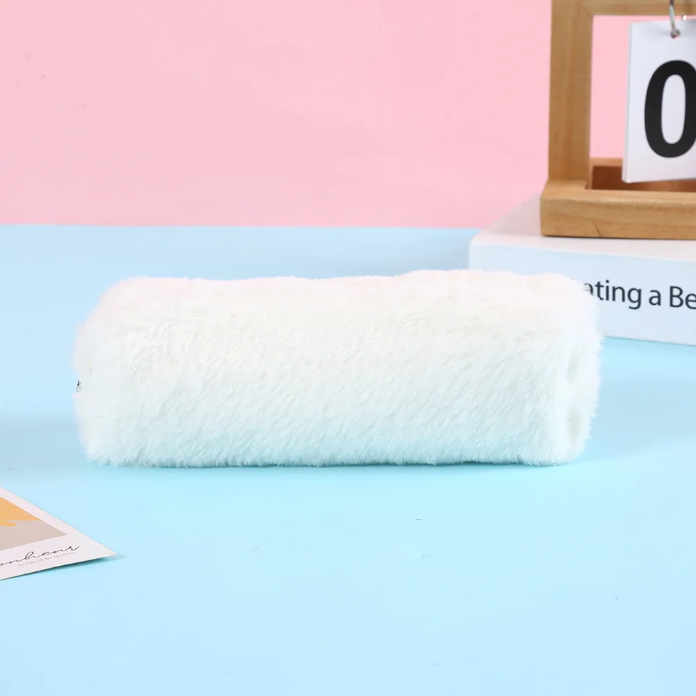 Immagine 6: Organizer per cancelleria per studenti con custodia per penne in peluche tinta unita Bview Art
