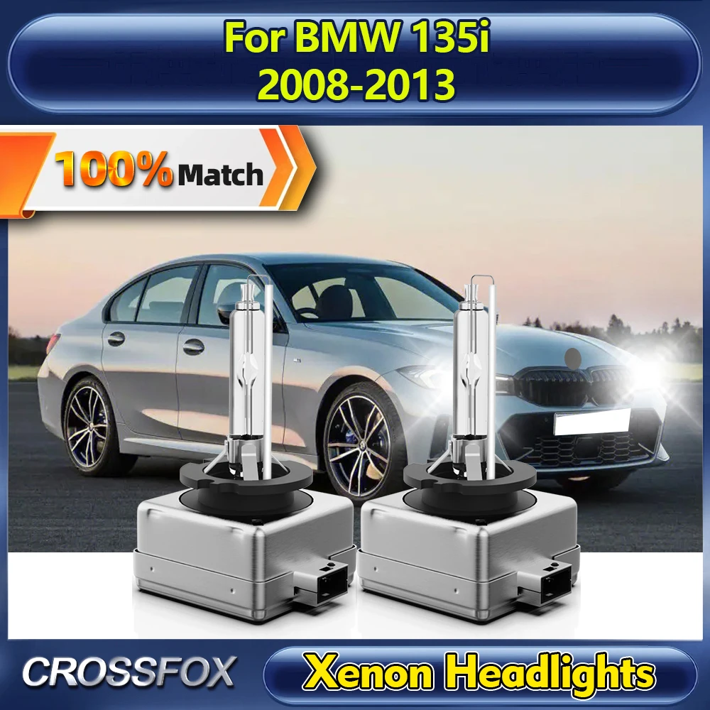 

35W HID Xenon Headlight 20000LM D1S Xenon Lights Bulbs 12V 6000K White Plug And Play For BMW 135i 2008 2009 2010 2011 2012 2013