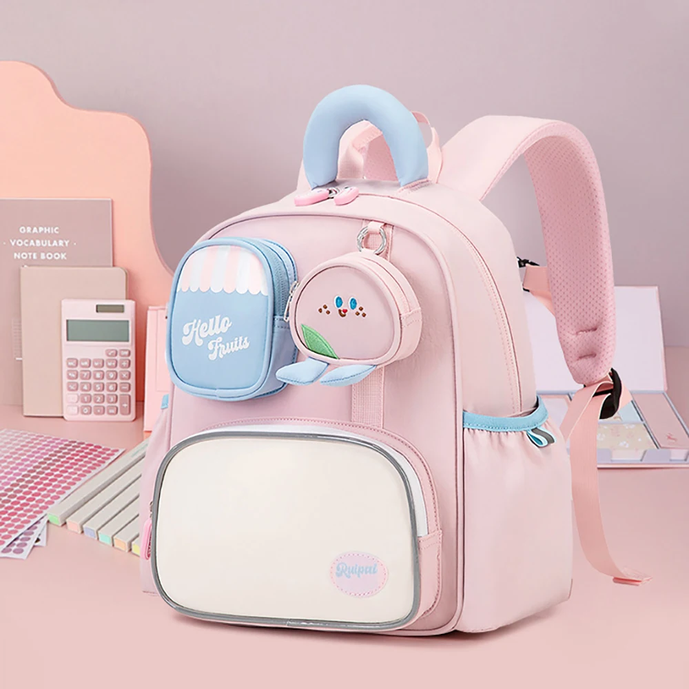 Kids Backpack With Cute Bear & Camera Appliques - Lightweight Preschool Bag With Adjustable Straps Perfect For Girls' Daily