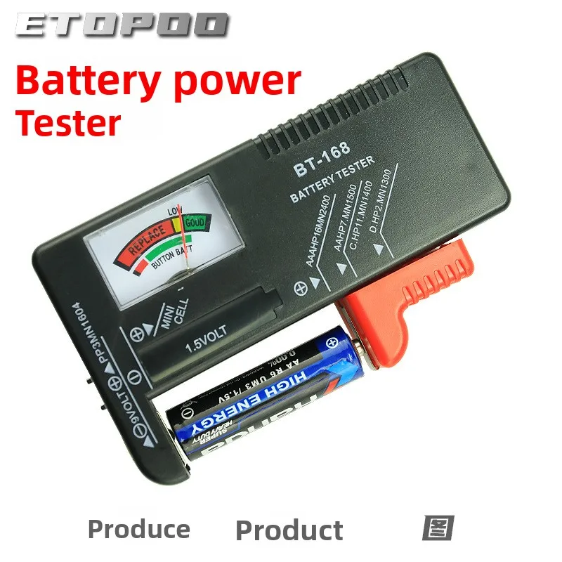 Digital Battery Tester 168 - 168D Series - Measures Battery Capacity and Voltage. With clear digital display