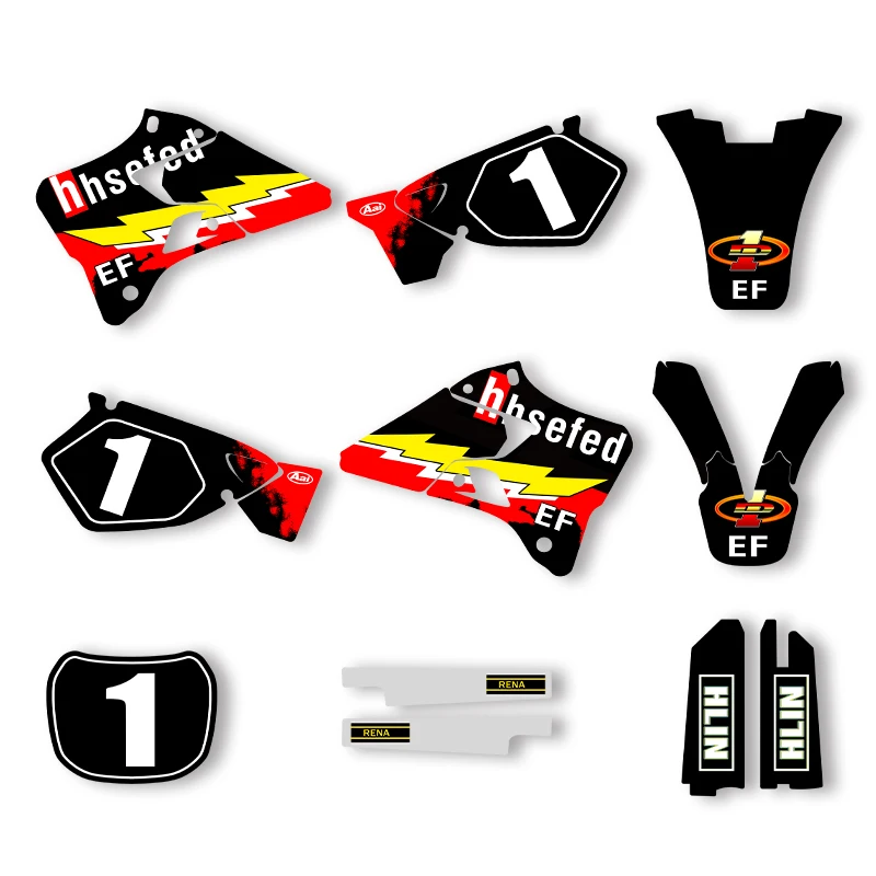 

Sawrain Motorcycle Sticker Custom Team Graphics Decals Kit For YAMAHA YZ125-250 1996 1997 1998 1999 2000 2001 Green Blue 001