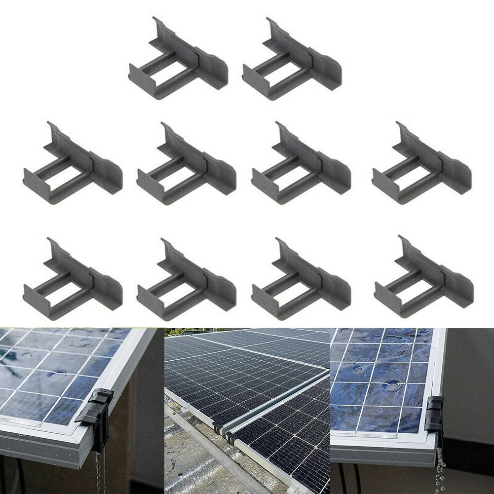 Clips de proximité pour panneaux solaires, clip de diversion de vidange d'eau solaire, clip d'élimination de la boue photovoltaïque pour livres, 10 pièces