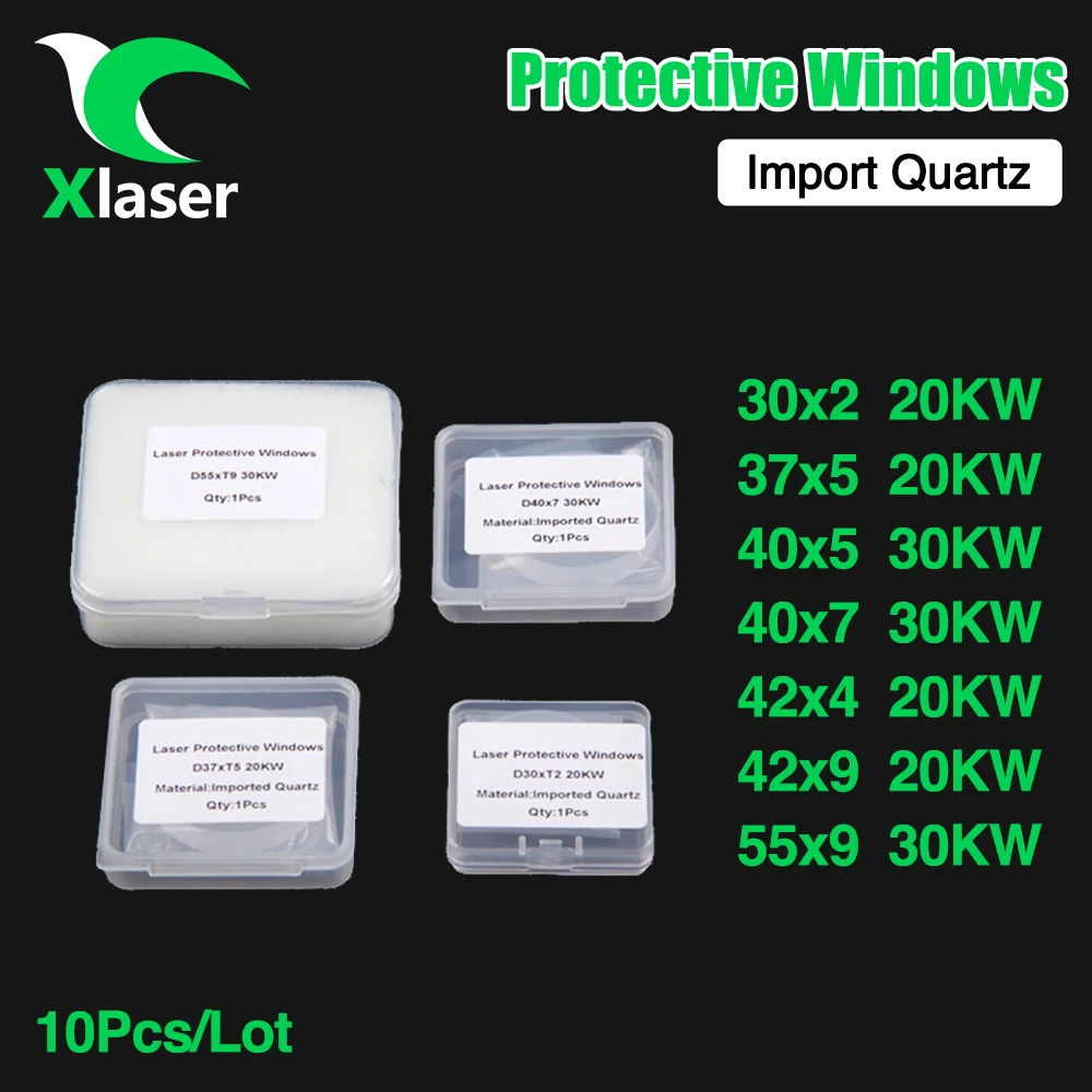 

XLaser 10pcs/lot High Quality Bodor MAX IPG Laser Lens 55*9 30*2 37*5 Protective Windows For MAX Bodor IPG Fiber Laser Head