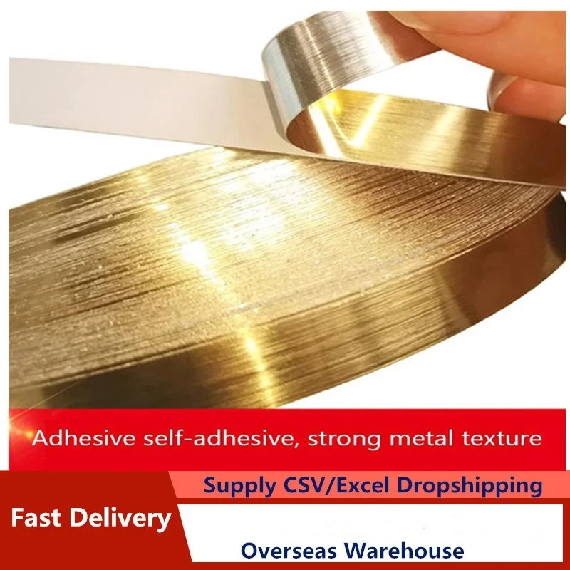 50m/Roll Ceramic Tile Mildewproof Gap Tape Decor Gold Silver Black Self Adhesive Wall Floor Ceiling Tape Sticker Home Decoration