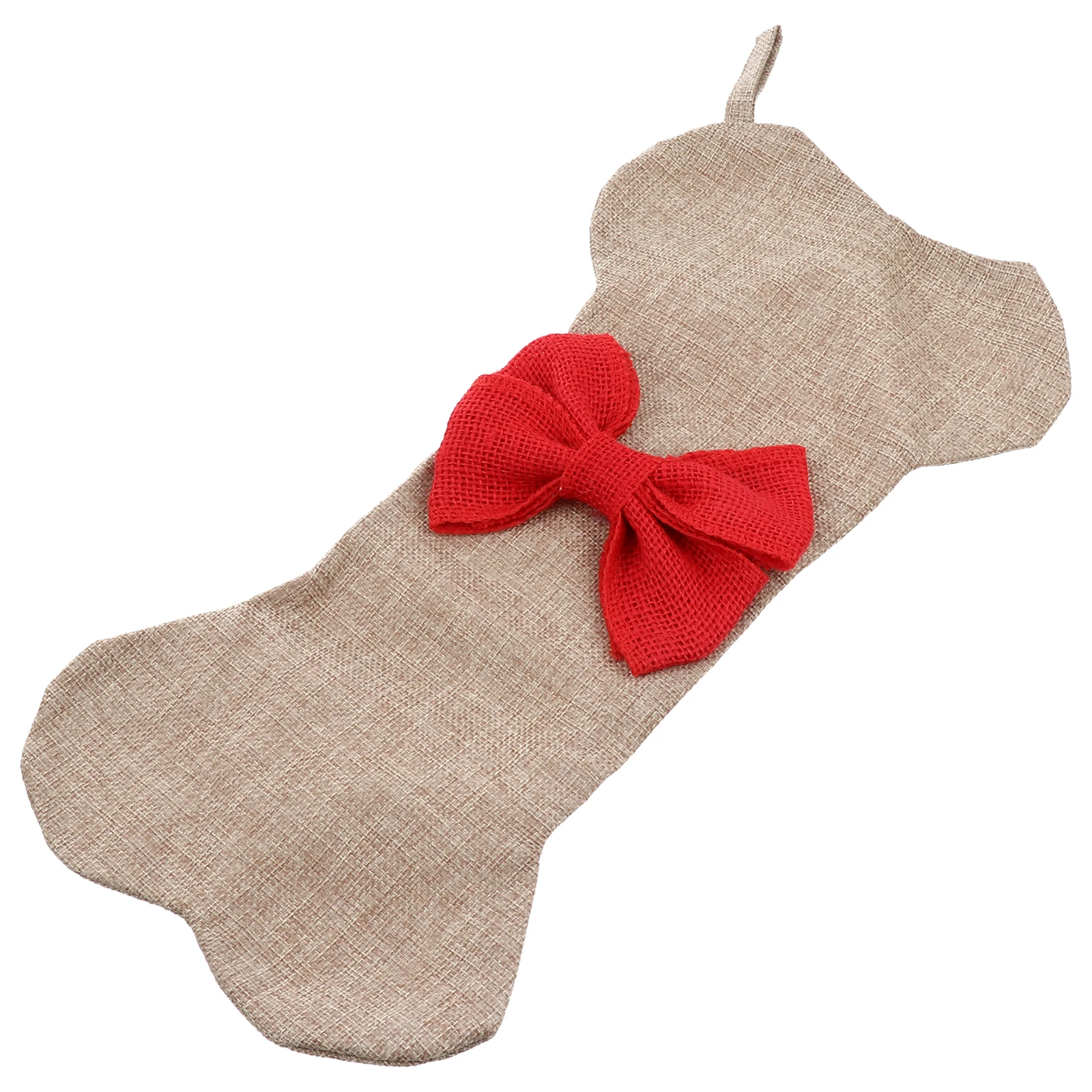 

Christmas Stocking Gift Bag Red Jute Material Soft Christmas Stocking Decoration Tree Fireplace Window Holiday