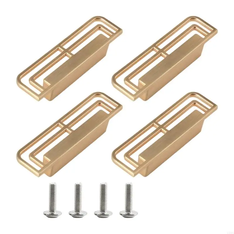  4Pcs Metal Knob Drawer Pulls Furniture Handle for Cupboard Wardrobe Enduring
