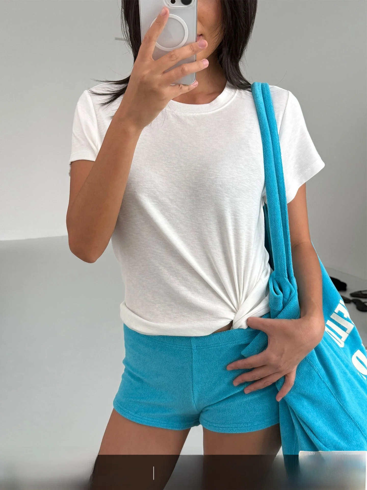 

Ultra-elastic WellD 4-color Modal Snowflake Cotton 'oulder' T-irt Slimming Versatile Women's Basic ort-sved Round-ne...