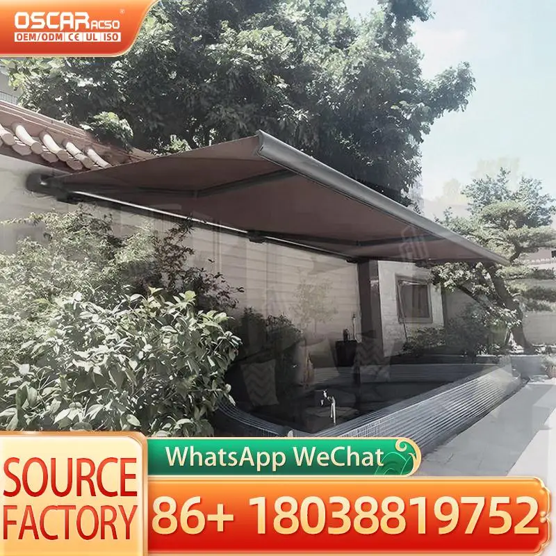 

Выдвижной моторизованный водонепроницаемый акриловый маркиз-кассета для использования на улице, в патио и на балконе (для рынков США и Европы)