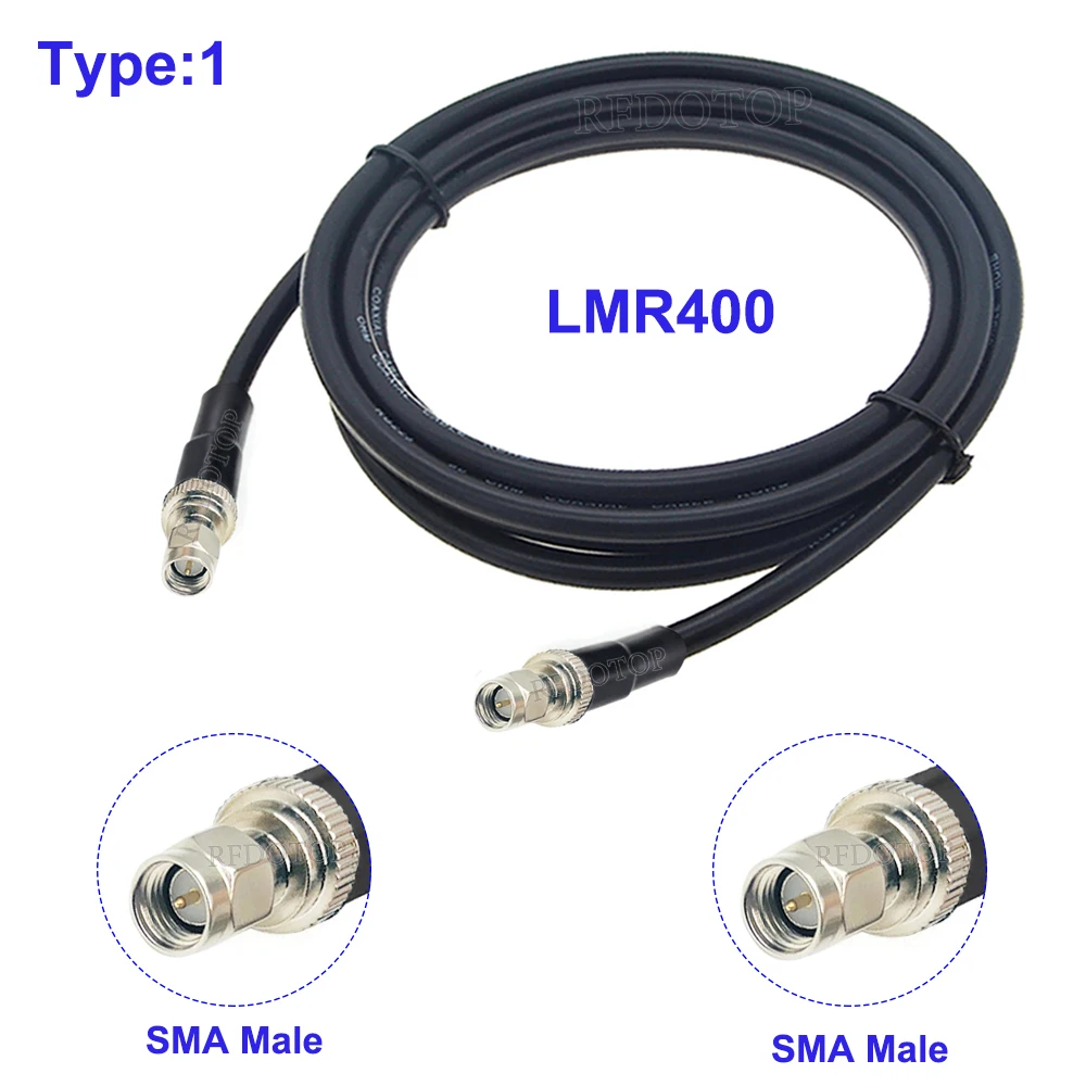 LMR400 SMA Type to SMA Male/Female Connector Cable Low Loss 50 Ohm 50-7 Cord WIFI Antenna Extension Jumper RF Coaxial Adapter