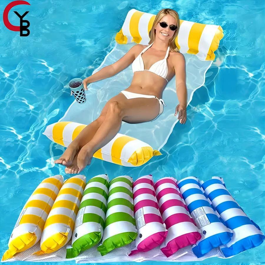 4-in-1 Travel Companion:Portable Swim Pool Hammock-Ultimate Floating Lounge Chair for Pool Parties&Leisure-Versatile,Durable,Fun