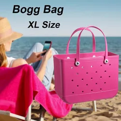 XL Extra Large Bogg Bag Summer Storage borsa a tracolla donna Travel Jelly Bags EVA Rubber Waterproof Beach Pool Basket