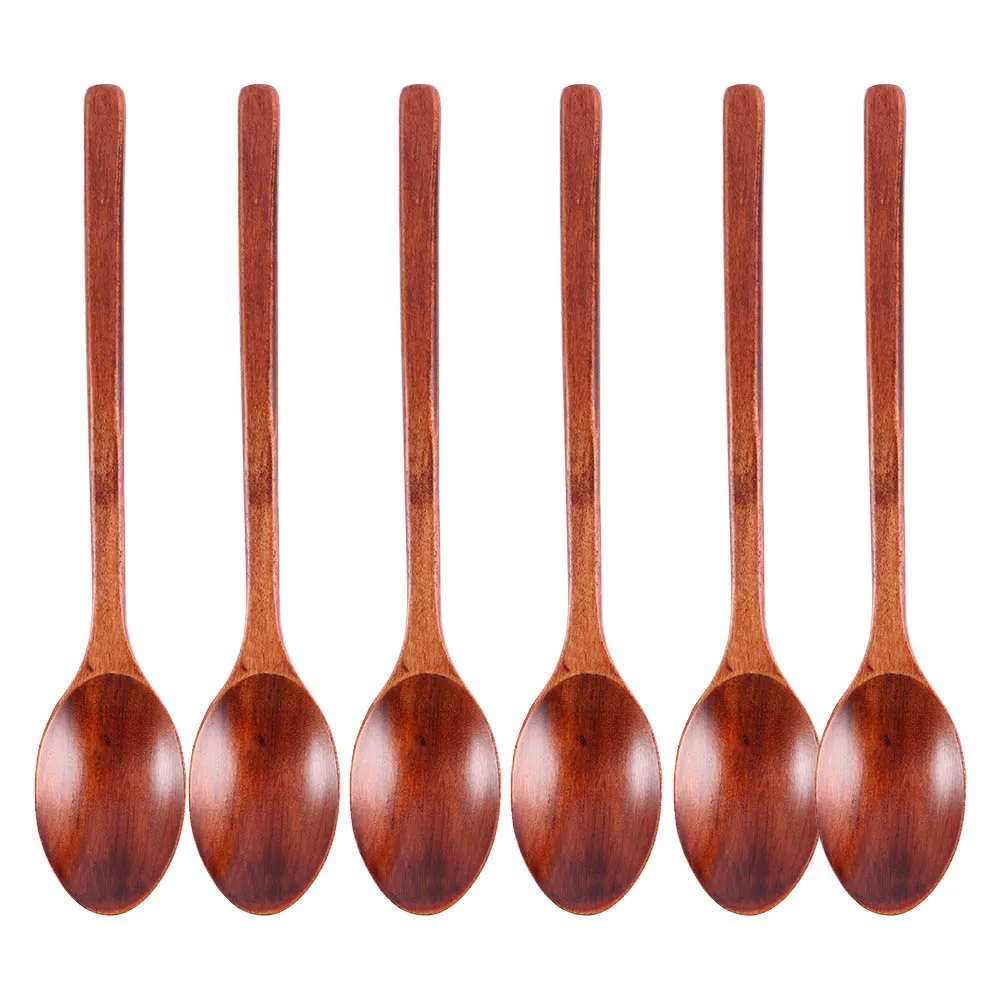 

Kids Stirring Japanese Style Dinnerware Natural Eating Kitchen Utensil Wooden Spoons Tableware Cutlery