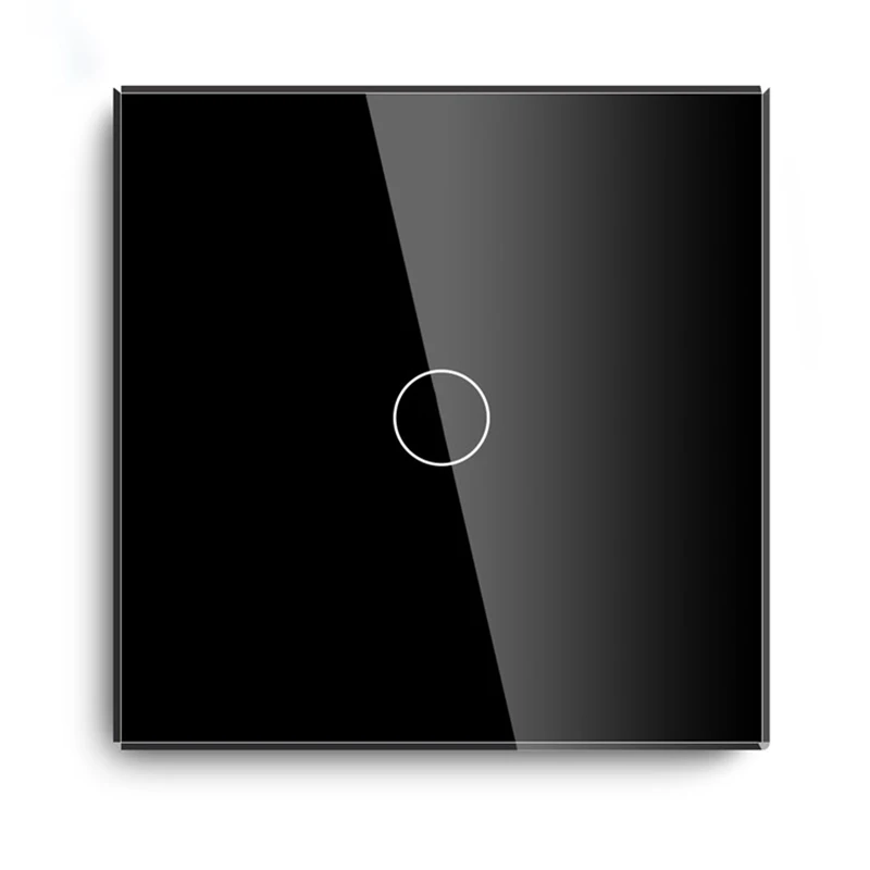 Wall touch light switch EU/UK standard Tempered Glass panel 1/2/3 gang Home No neutral wire Sensor Switch AC 110V 220V ,no logo