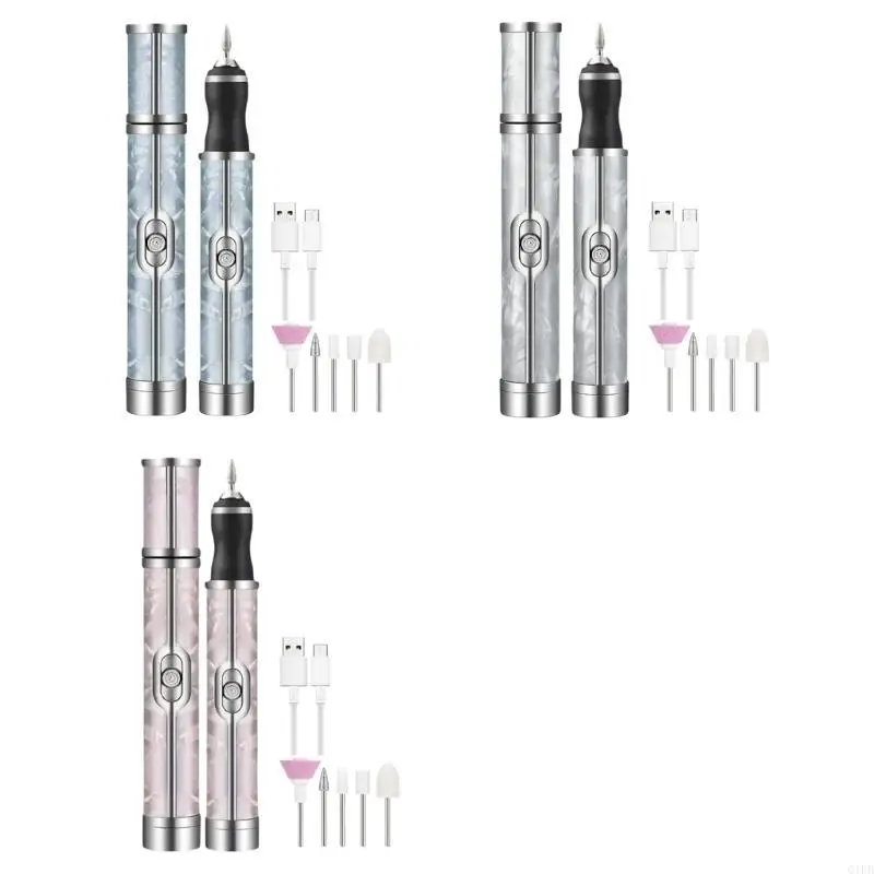 Q1FB Compacte elektrische nageloefening voor salonkwaliteit manicures 15000 tpm draadloos en oplaadbaar apparaat voor gelnagels