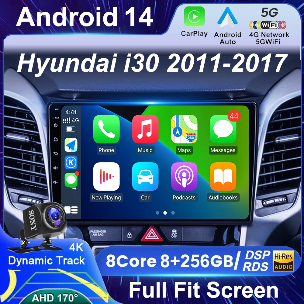

Android 14 для Hyundai I30 Elantra GT 2012 2013 2014 2015 2016, автомобильное радио, мультимедийный видеоплеер, навигация, стерео, GPS, Авто