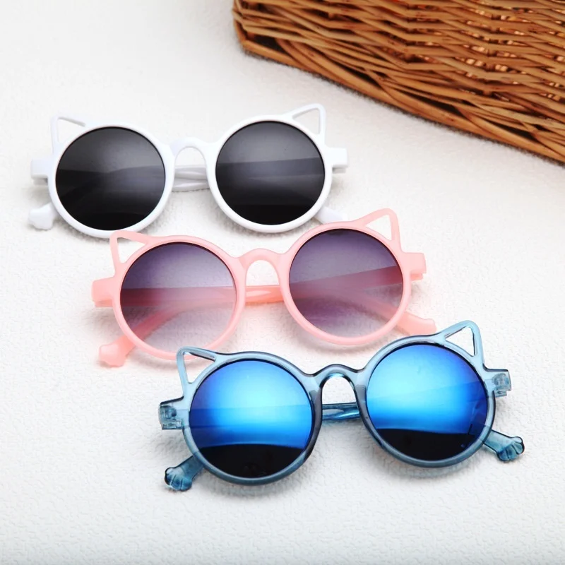 2022 Kids Sunglasses Girls Cartoon Cat Ear Children Glasses Boys  Baby Sun Glasses Cute Eyewear Shades Driver Goggles Protection