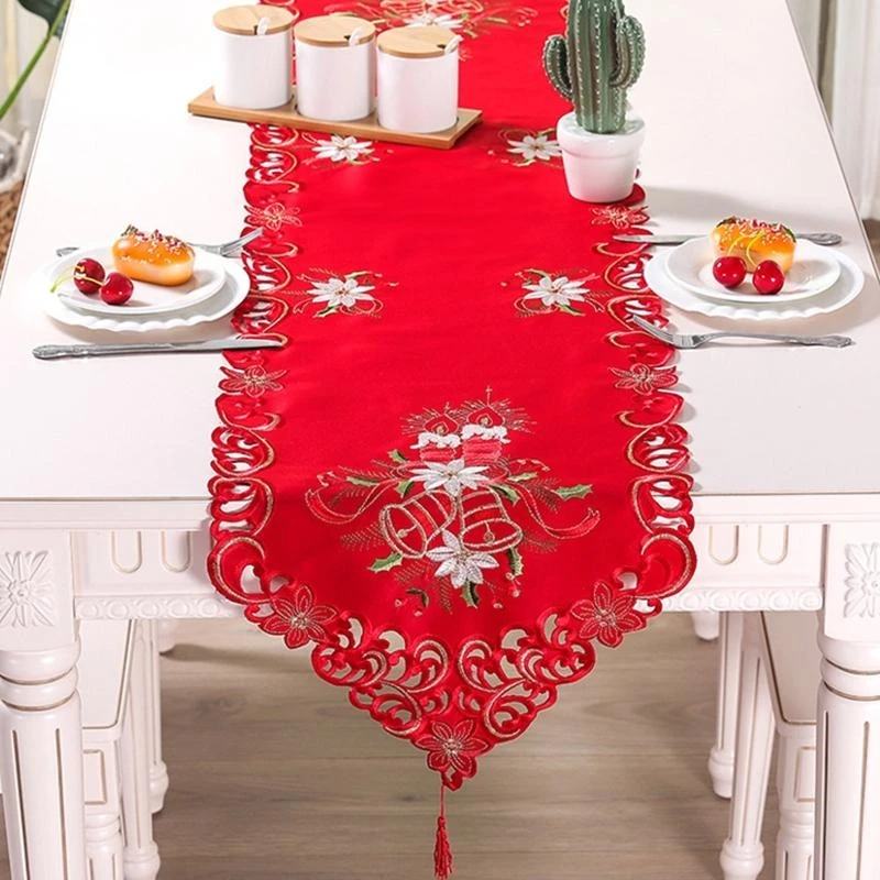 Exquisite Holly Linen Table Runners Attractive Brief Designs Wedding Party Kitchen Decor Gift for Household N84C