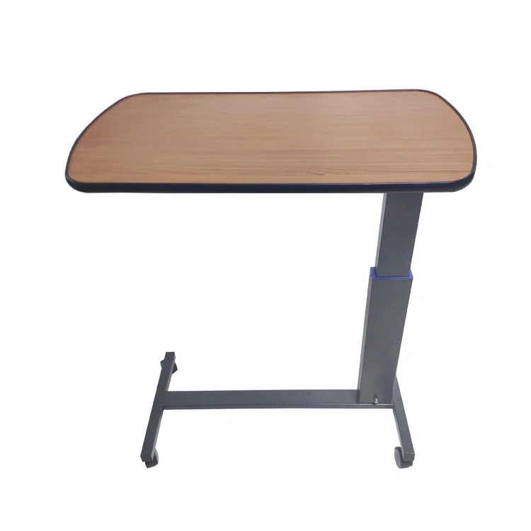 طاولة سرير مستشفى خشبية قابلة للتعديل، طاولة بجانب السرير مع عجلات لكبار السن والمرضى #1