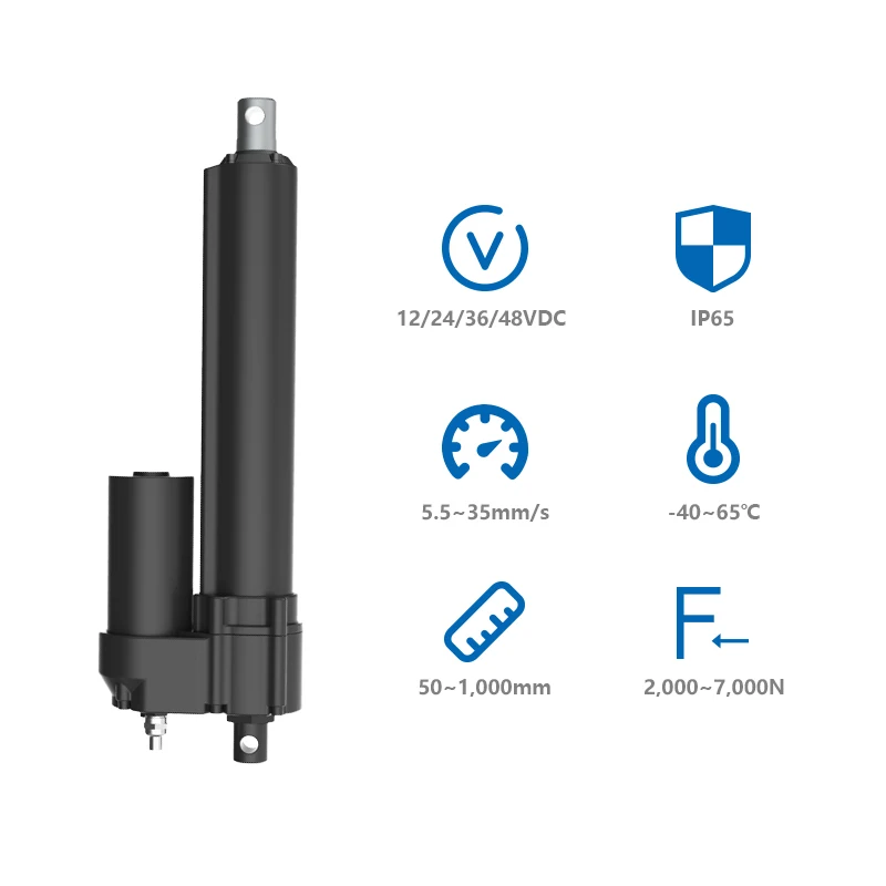 PrimoPal 6000n 12v 24v Linear Actuator  400mm 750mm 800mm 1000mm 2000mm Stroke Ball Screw Linear Actuator