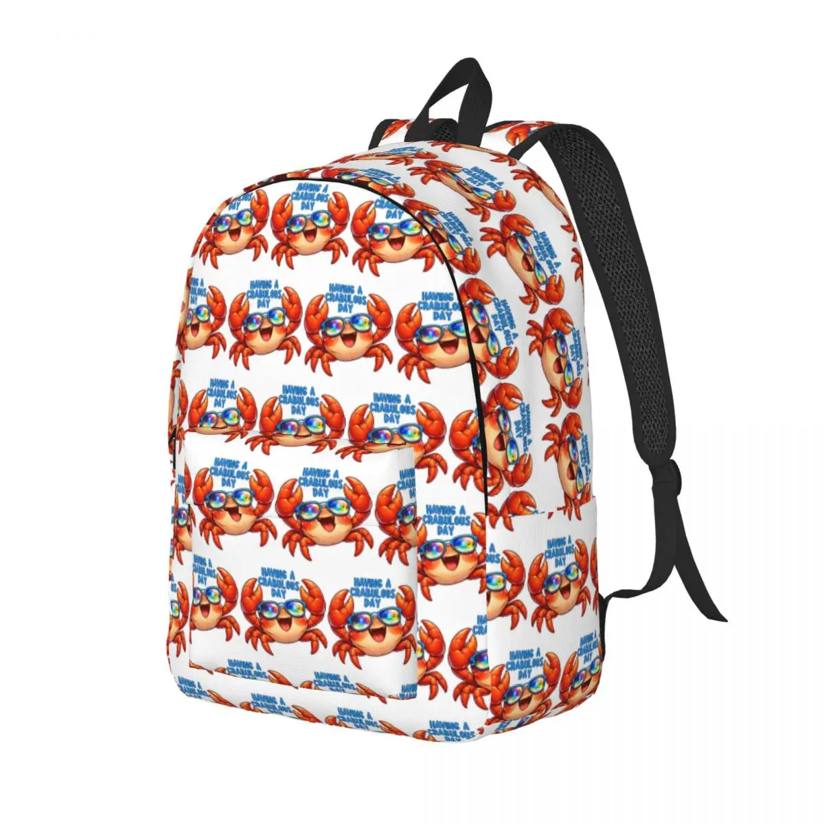 

Having A Crabulous Day Student Backpack School Bag Hiking Travel Daypack for Boys Girls Fashion Bookbag Shoulder Bags