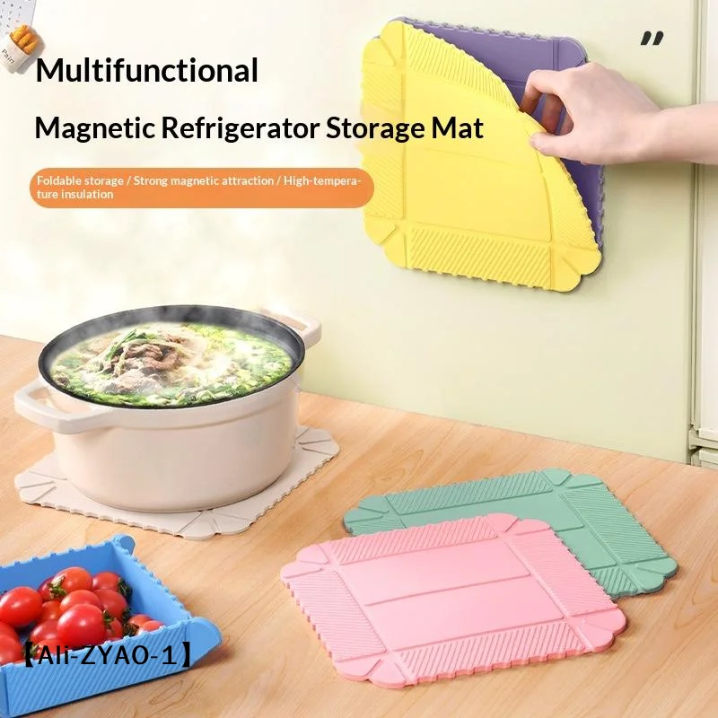【O】Folding Heat-Insulating Mat, High-Temperature Resistant Table Mat, Heat-Resistant Plate For Hot Dishes, Anti-Scald Silicone