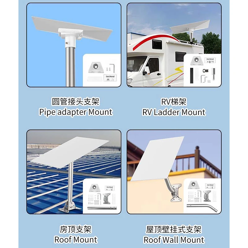 1set For stainless steel StarLink Gen3 Roof Wall Mount Wall Install Connect Rod Mount,Roof Adapter Holder Metal Standard Connect