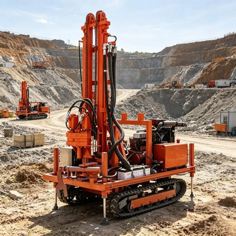 Diesel Crawler Water Well Drill Rig 50m-200m Depth Heavy-Duty Tracked for Rugged Terrains and Agricultural Irrigation Use