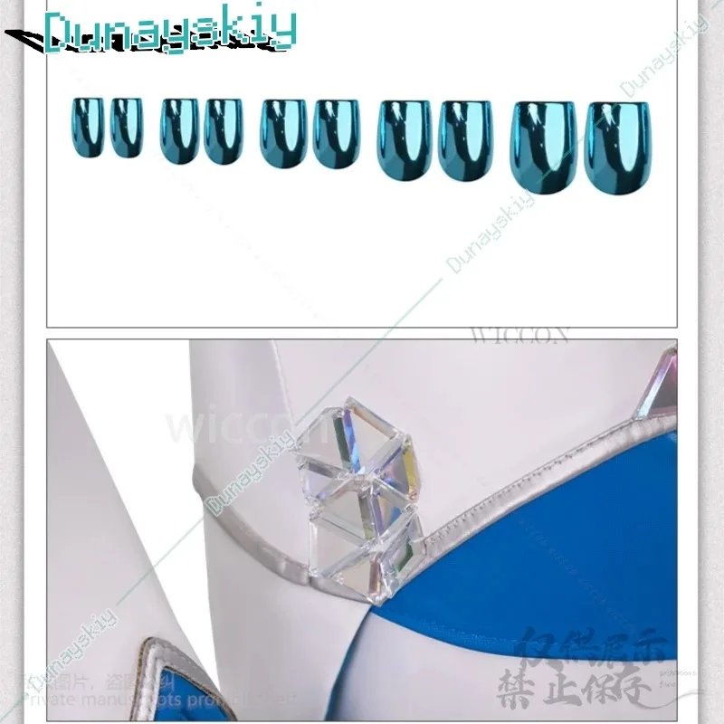 أنيمي لعبة المنافسين تأثيري الملكة إيما زي جلد أبيض مثير بذلة الخيال لوليتا أحذية الباروكات مجموعة هالوين مخصصة