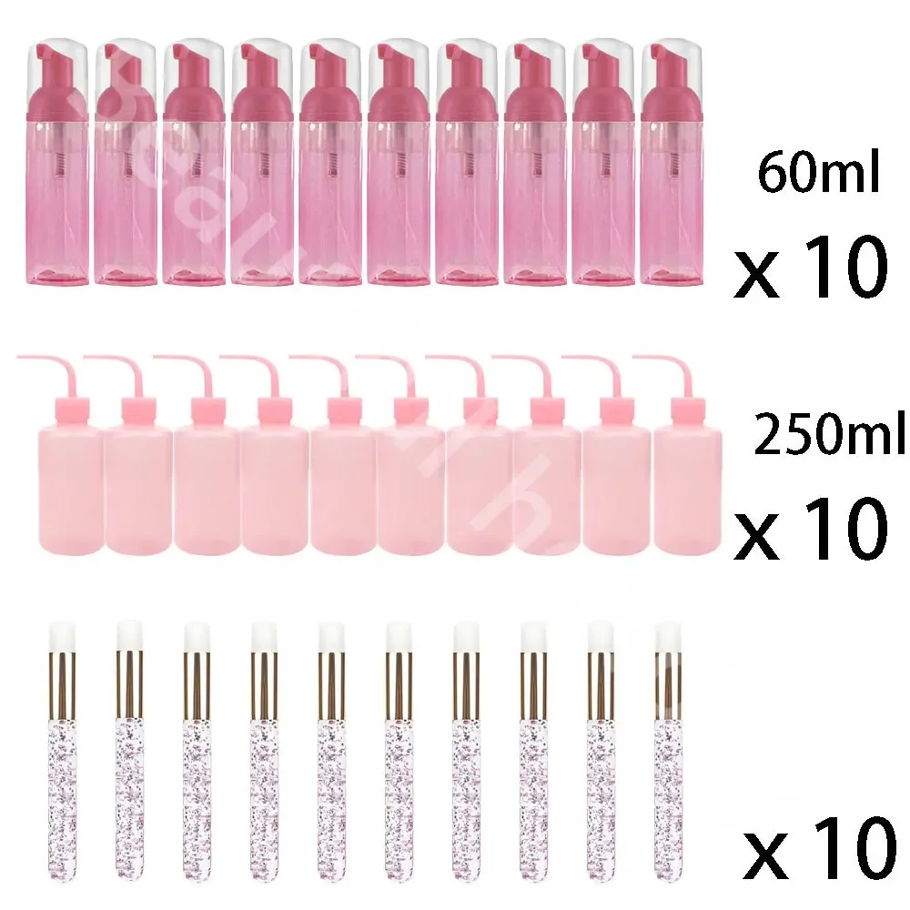 

Eyelash Cleaning Tool Sets 250ML Eyelash Rinse Bottle 60ML Mousse Liquid Foam Pump Bottle Eyelash Extension Nasal Beauty Brush