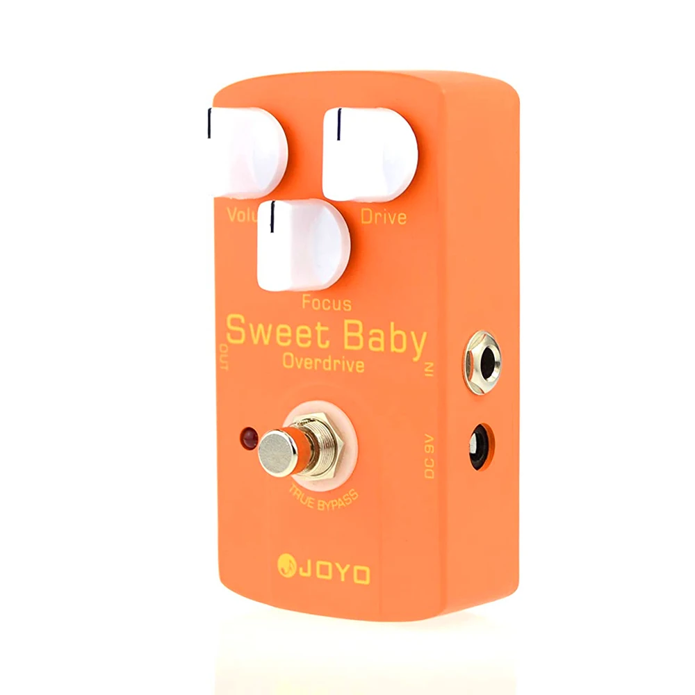 JOYO JF-36 Pedal efek gitar Overdrive bayi manis Pedal Overdrive Gain rendah dengan Volume/Drive/tombol fokus True Bypass